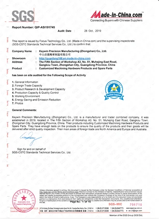 Certifica&ccedil;&atilde;o no local do fornecedor SGS e Made-in-China.com
